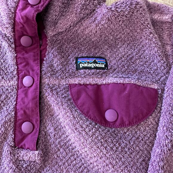 Patagonia Girls' Re-Tool Snap T Pullover L 12 Purple - Picture 2 of 9